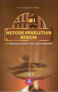 Image of Metode Penelitian Hukum: Penulisan Skripsi, Tesis, Serta Disertasi